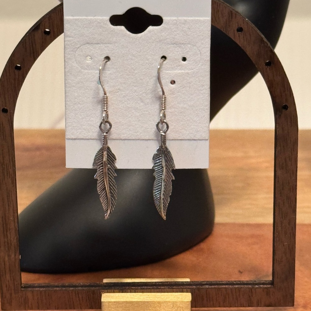 Silver Feather Earrings